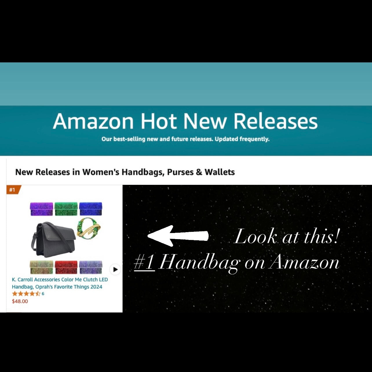 #1 New Release Handbag on Amazon!