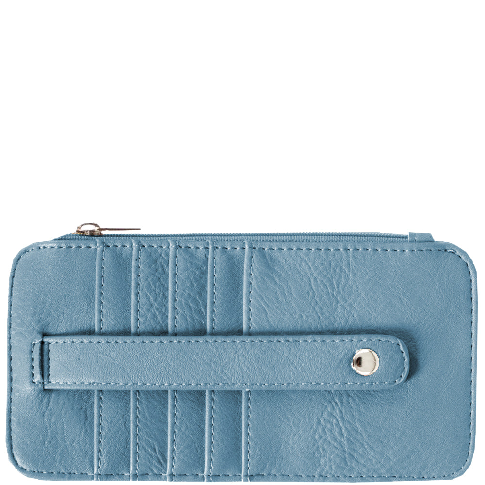 K Y KANGYUN Credit Card Holder for Women 2 Pack, Transparent Plastic Small Credit Card Holder Protector Sleeve Unisex (Pink&Blue)