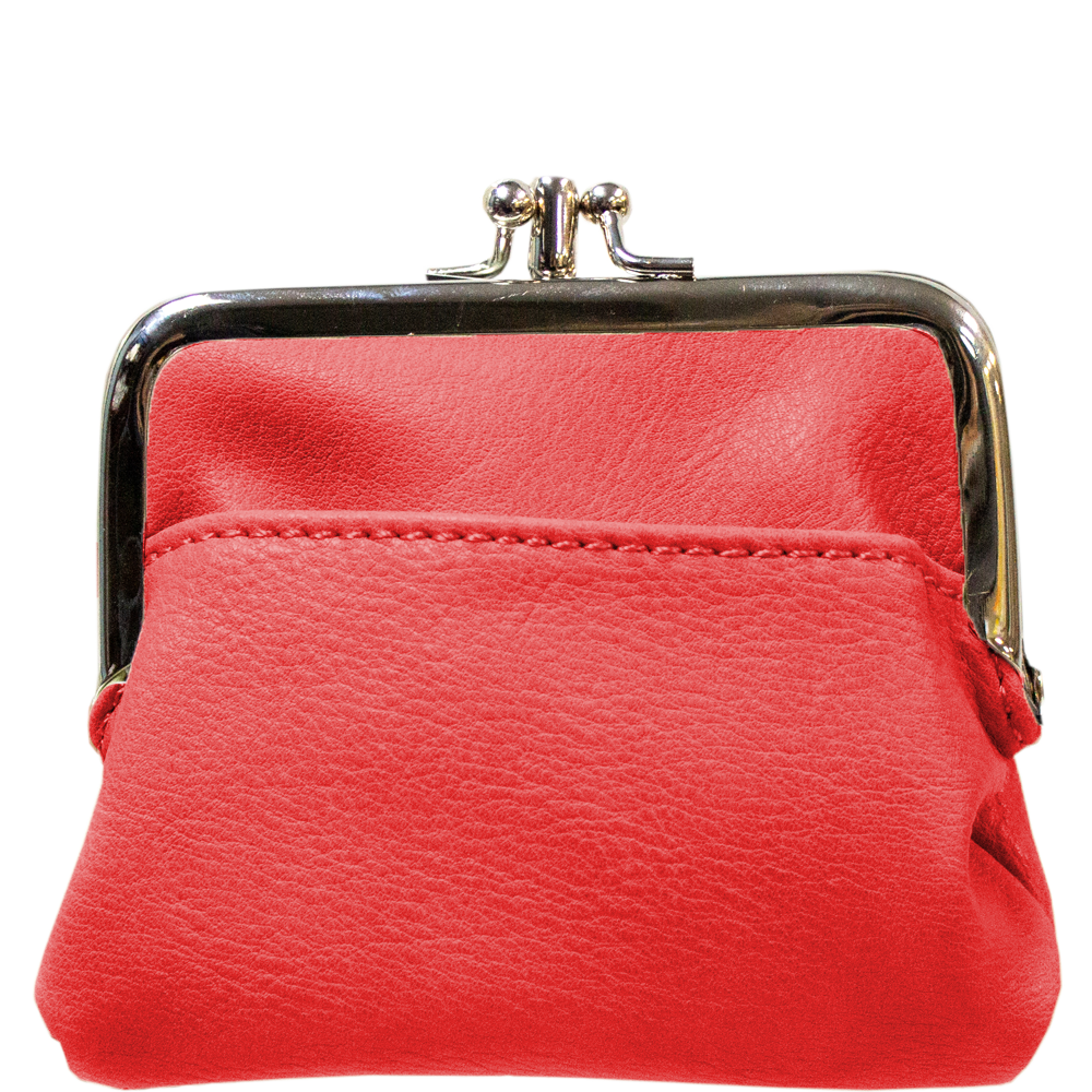 Womens leather top coin purse