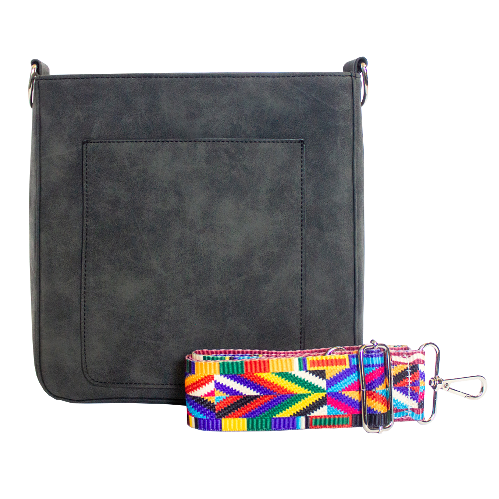 Crossbody bag with colorful strap 2025