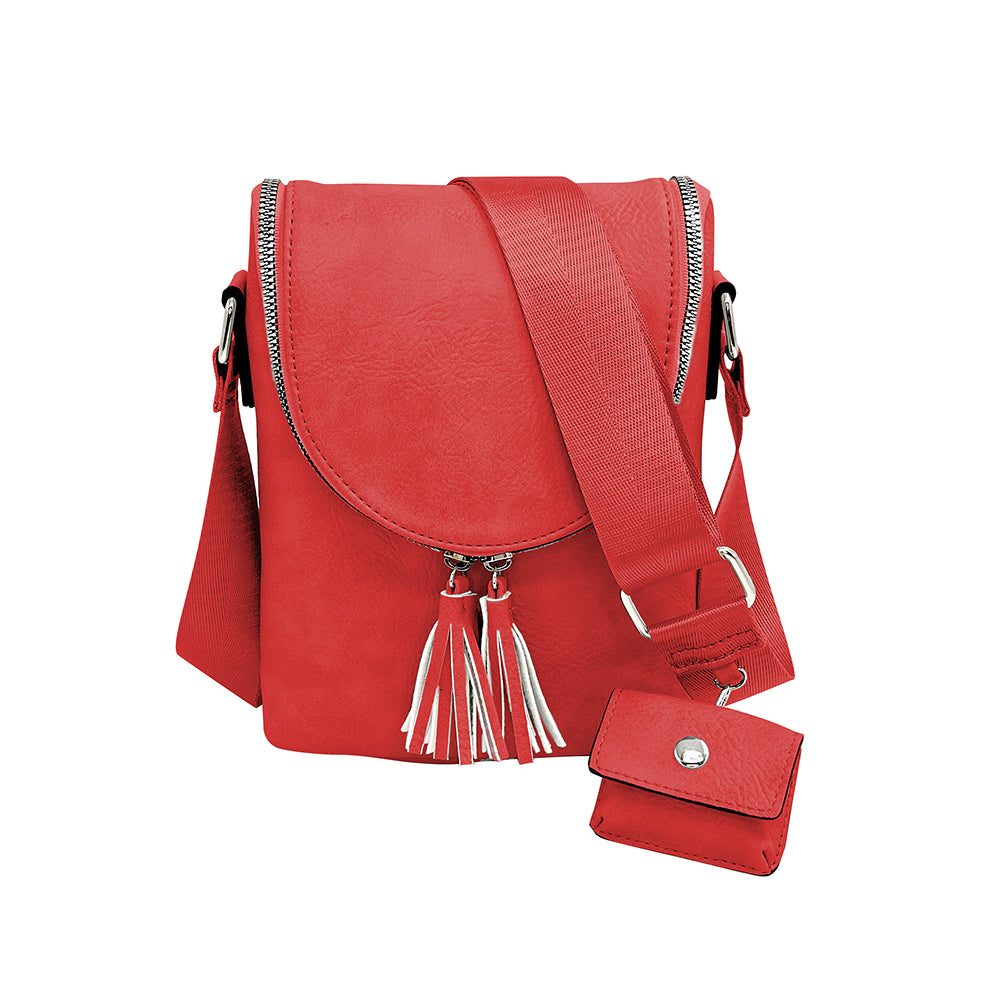 Calvin Klein - Monogram Zip Crossbody (brown/khaki/camel) Cross Body  Handbags
