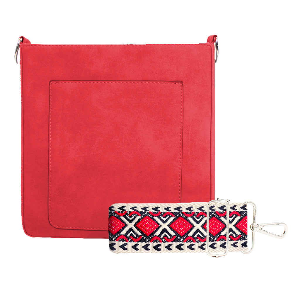 Ashley Crossbody (Multiple Colors) New! Fire Red