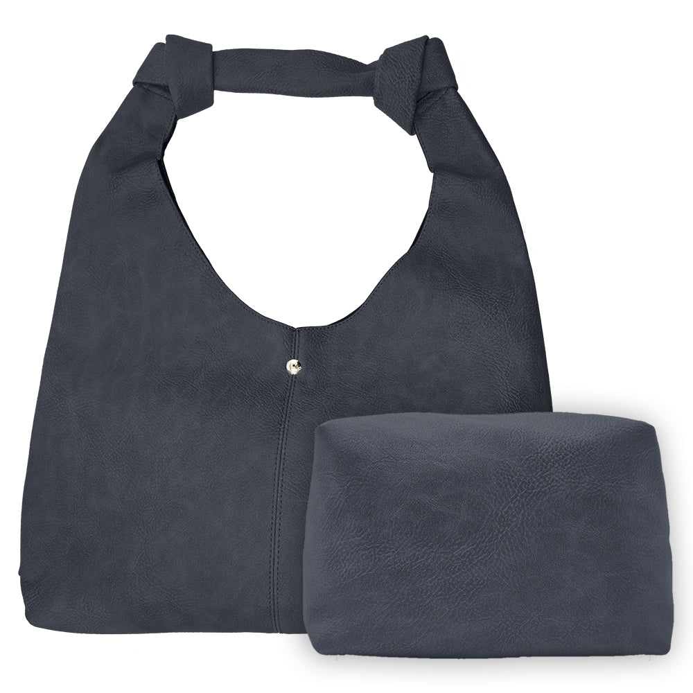 Hobo bag with online outside pockets