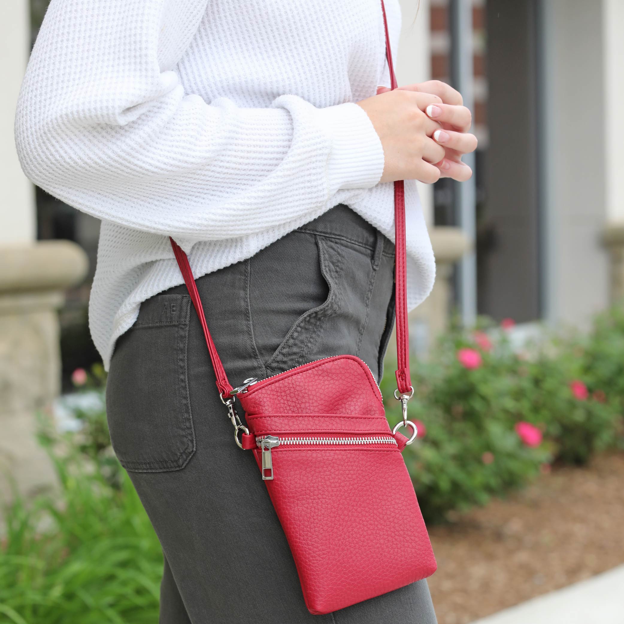 Carroll ~ Belt Bag Leather & Suede in Cognac Color w/Black online Strap Unisex