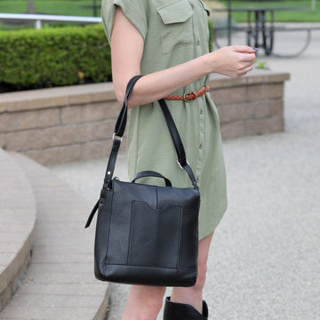 Voyager Small Convertible Backpack & Crossbody Bag | Buffalo Leather | Adjustable Slide Strap System | Tablet Pocket & Organizer