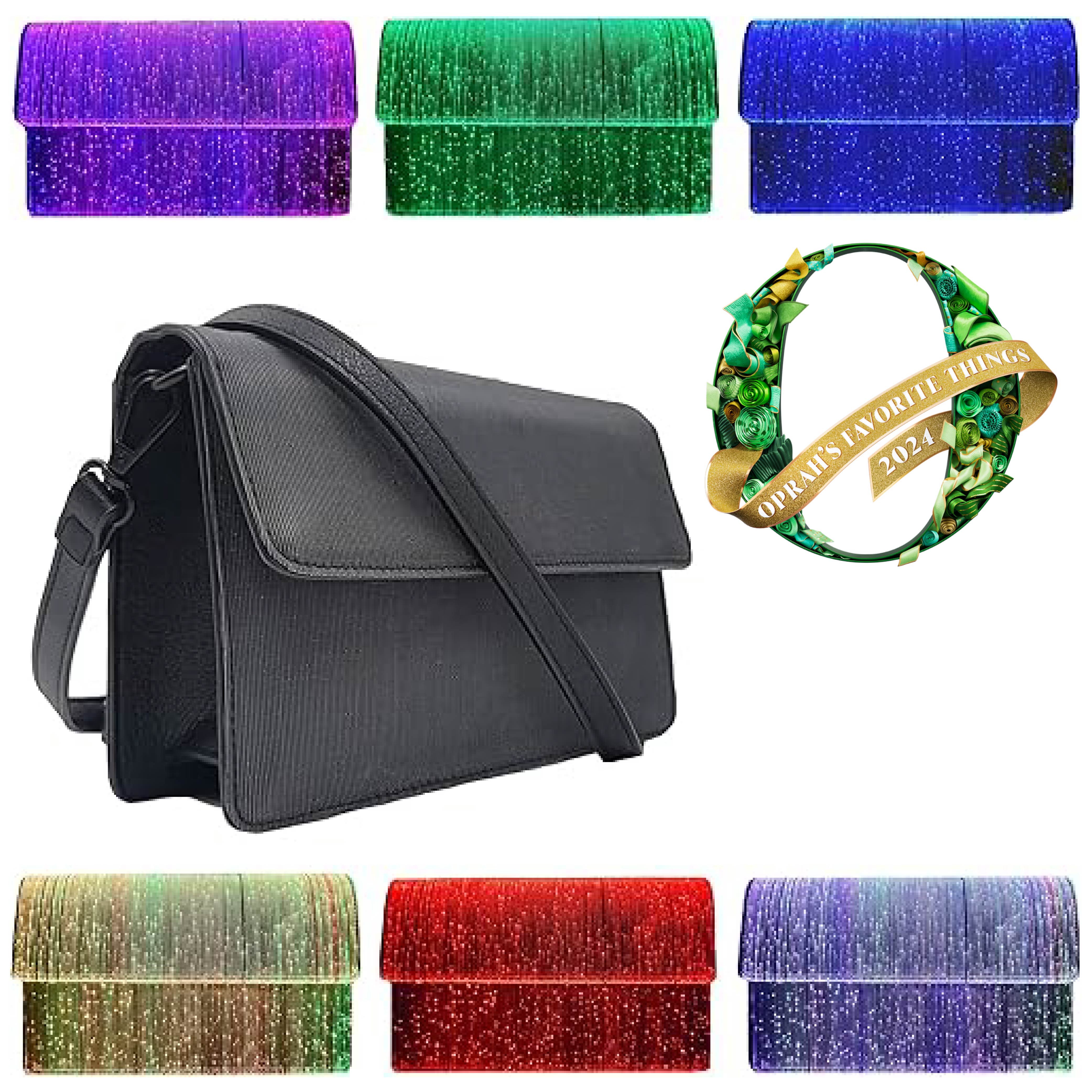 Fiber Optic Color Change Clutch newest Wristlet