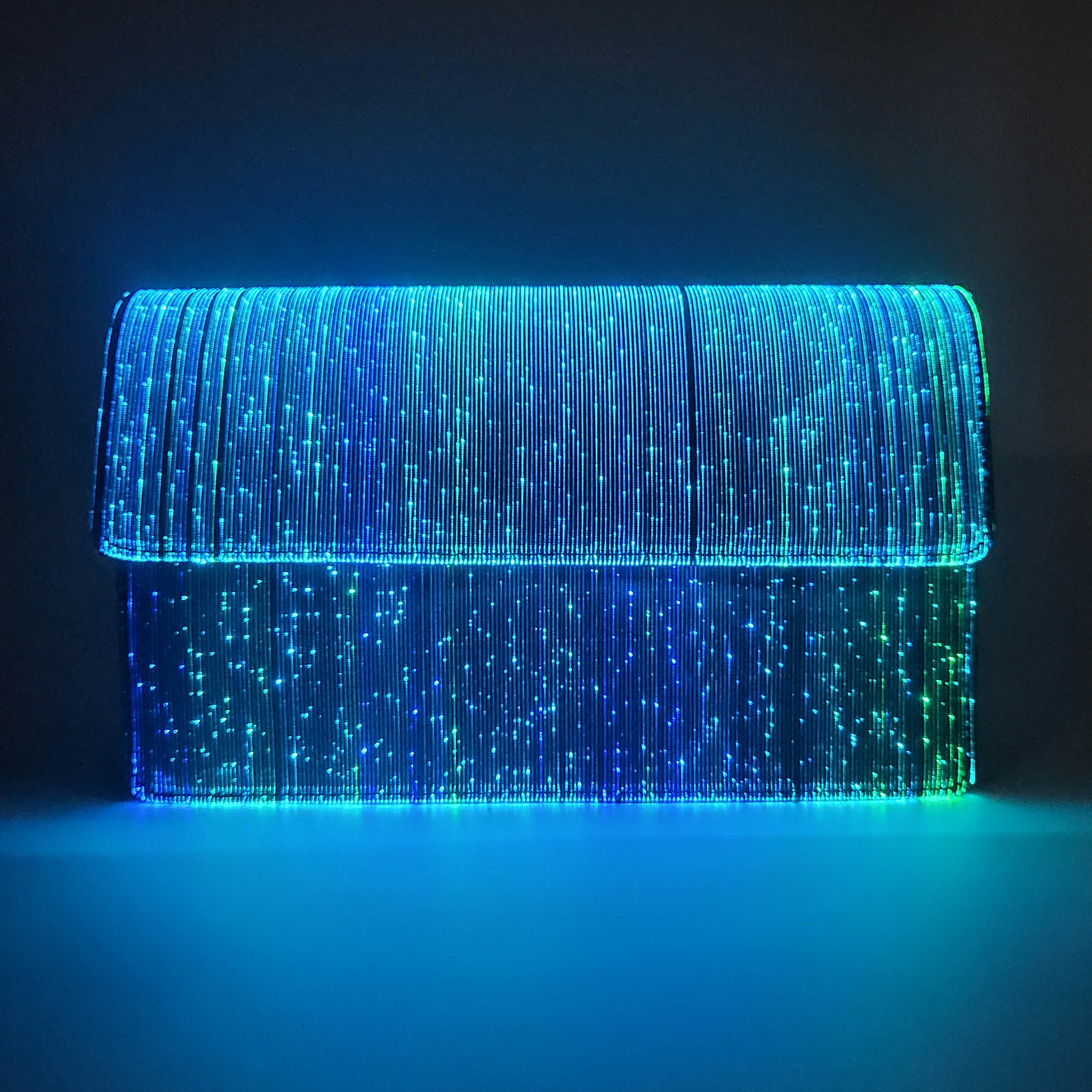 Fiber Optic Color Change hot Clutch Wristlet