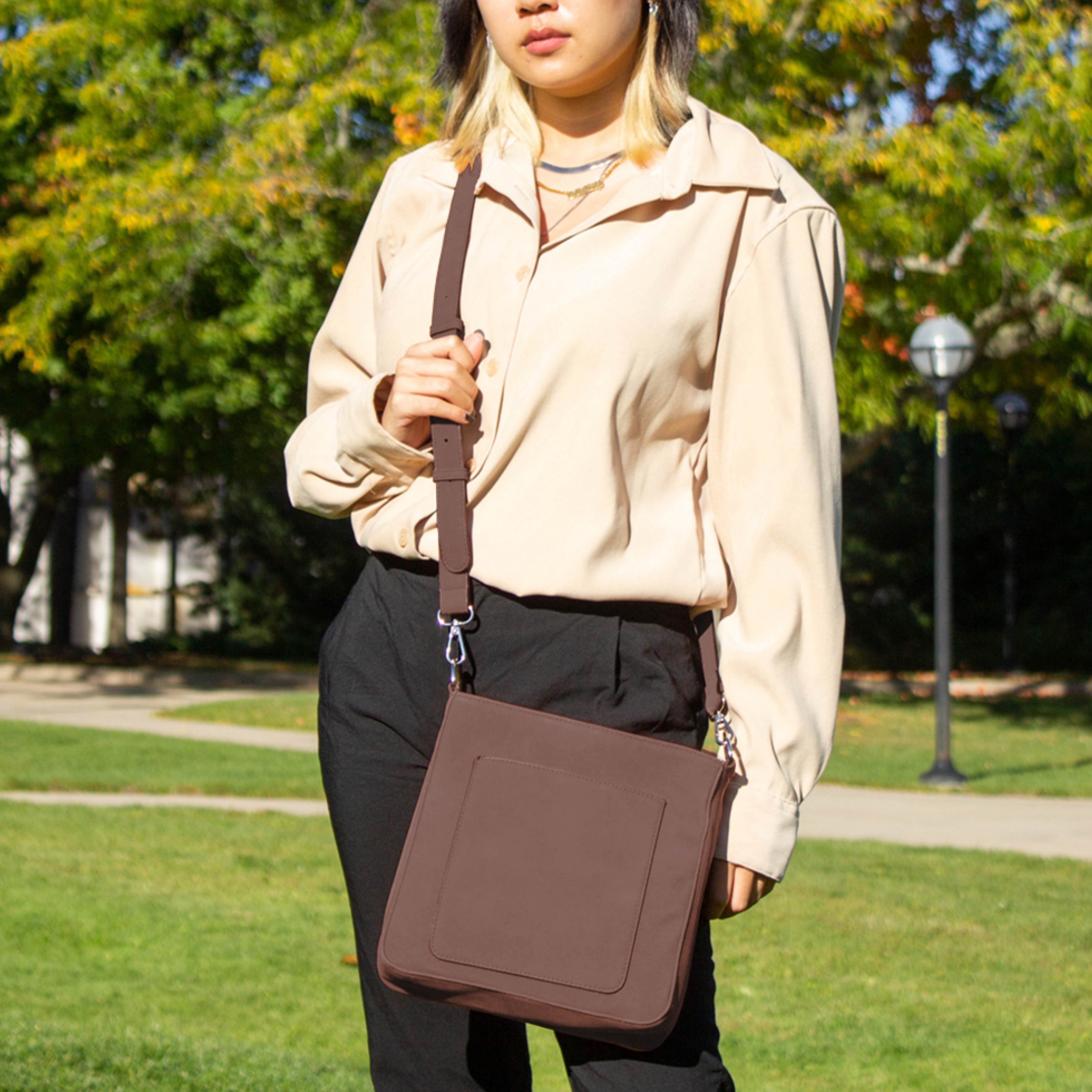 May Suede Crossbody Chocolate