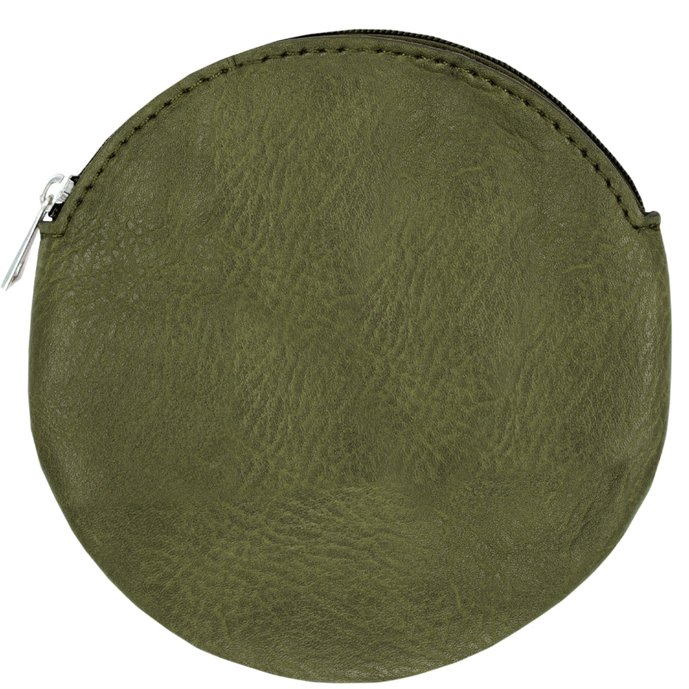 Circle Coin Purse (Multiple Colors) Army