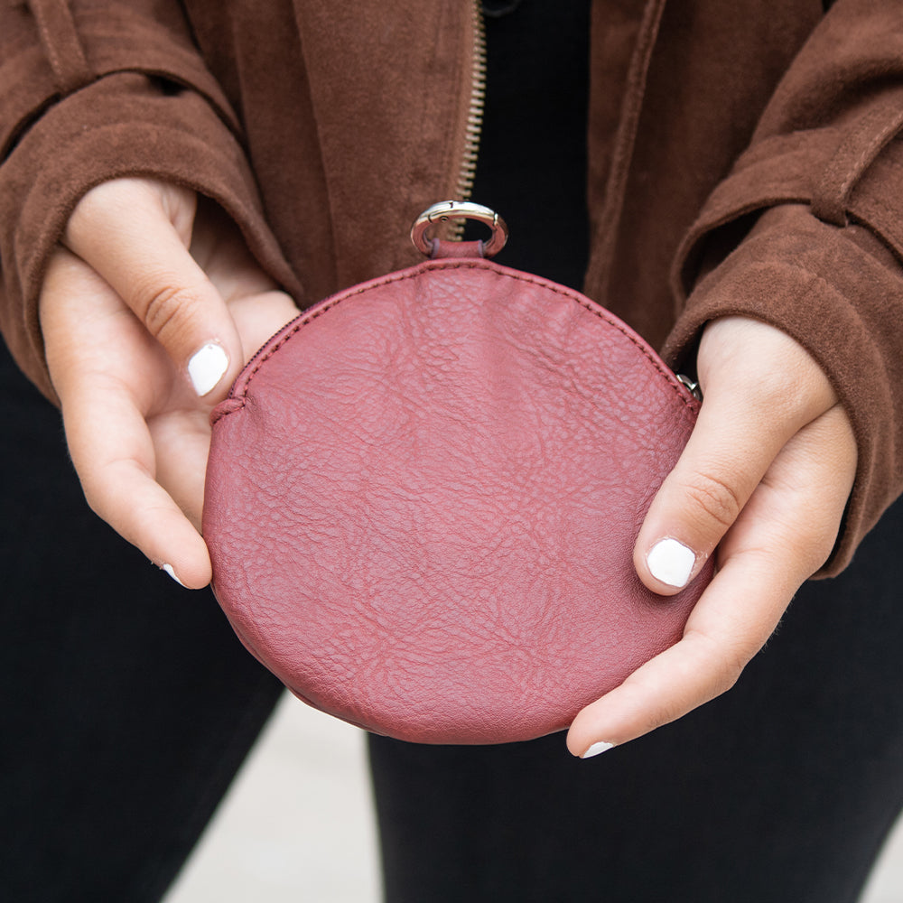 Circle Coin Purse (Multiple Colors) Red