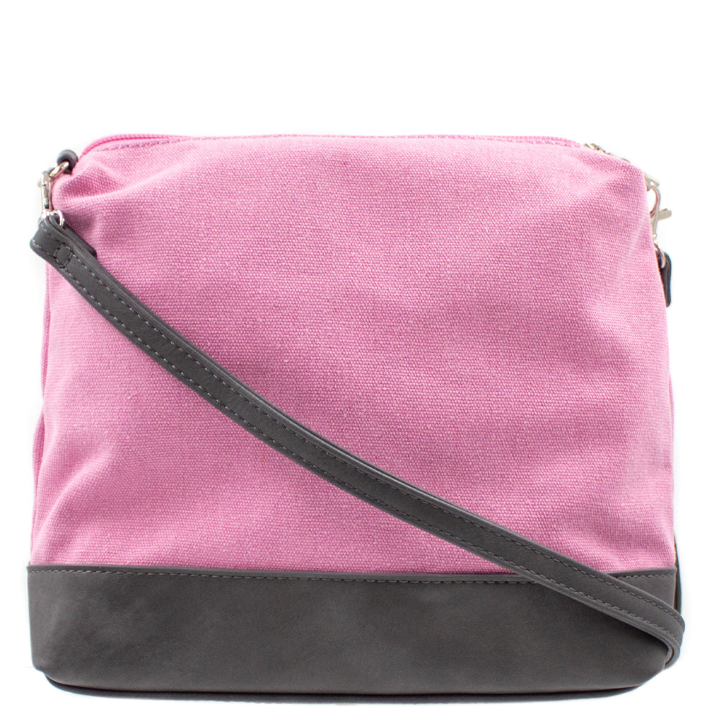Crossbody Purse with Phone Pouch - Variety of Colours Fuschia Pink